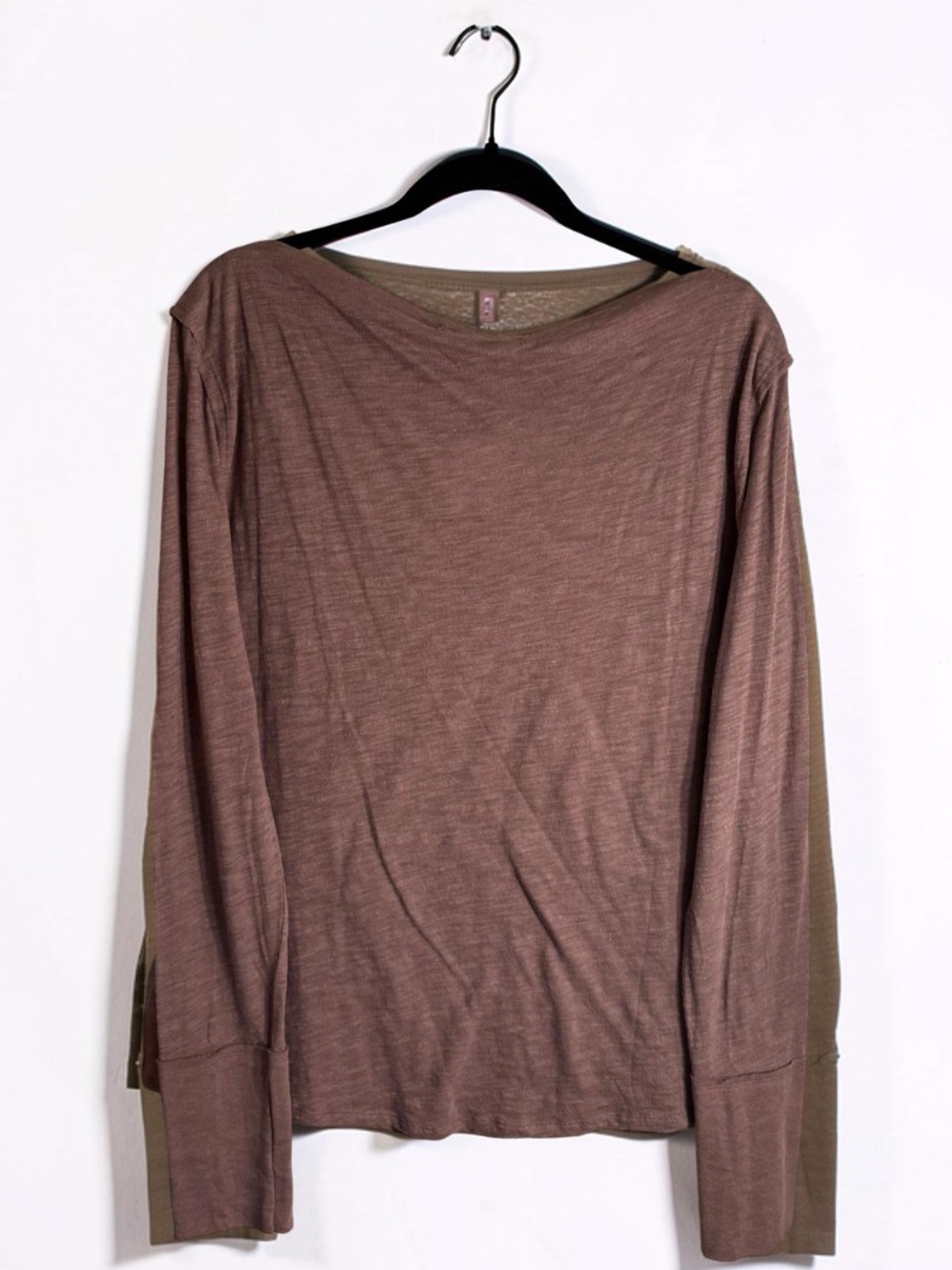 Free People Chocolate Love Brown Long Sleeve Tee - Picture 2 of 6